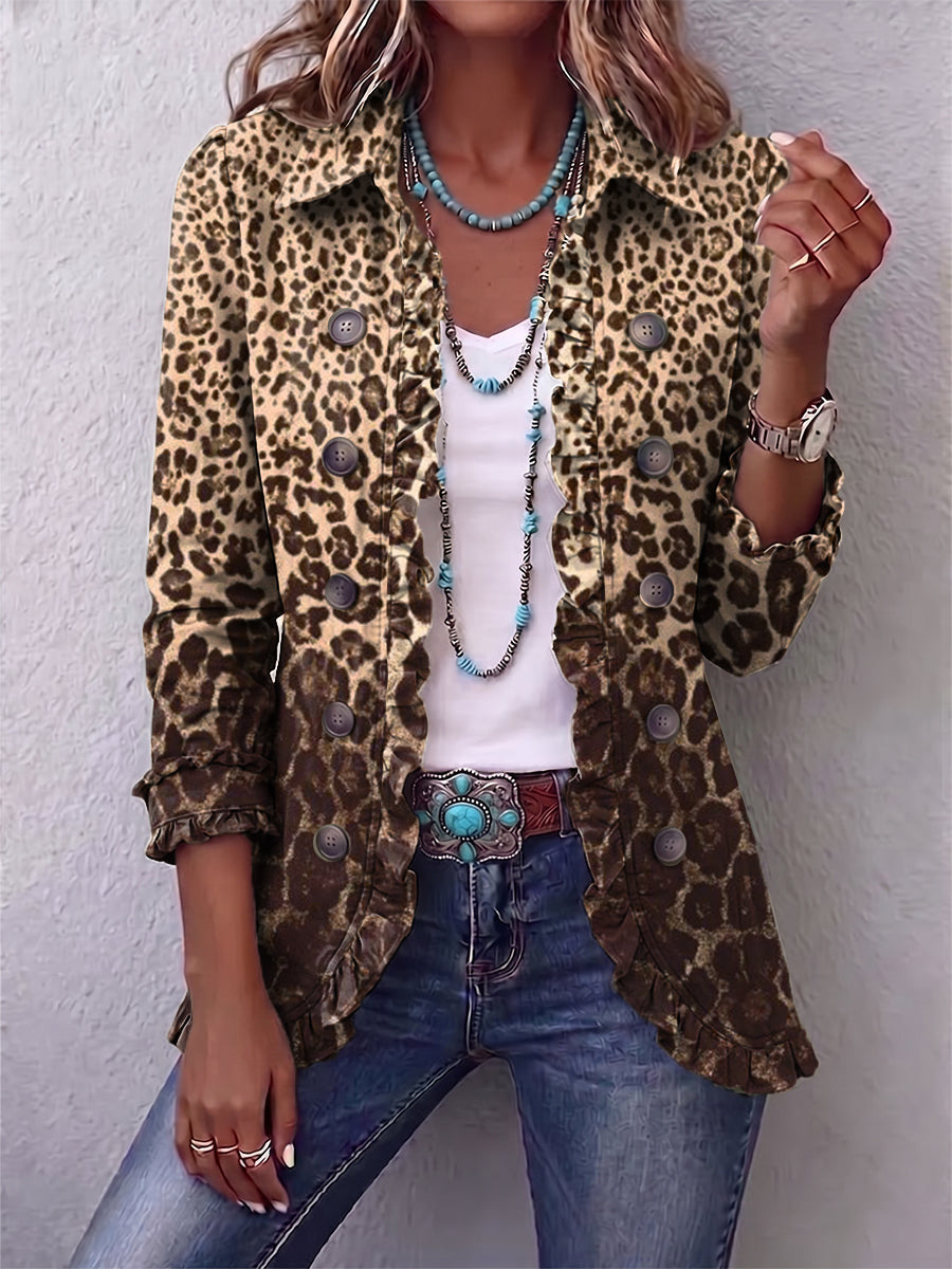 Claudia – Jakna sa leopard printom i volanima