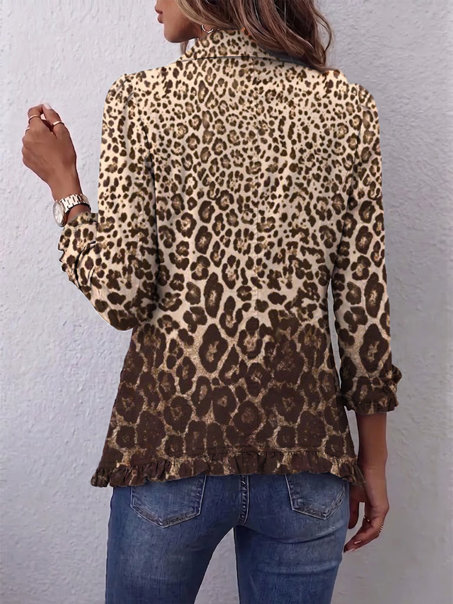 Claudia – Jakna sa leopard printom i volanima