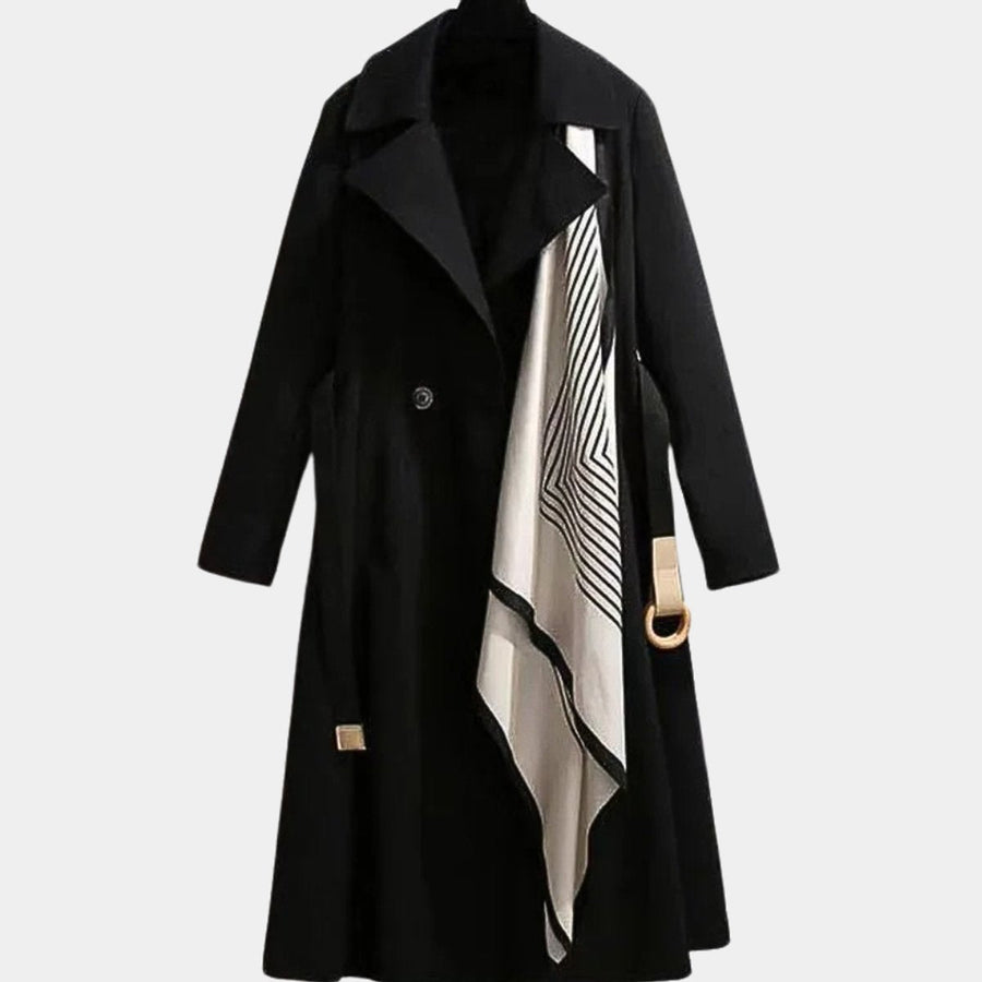 Evelyn | Ženski klasični midi trench kaput sa pojasom