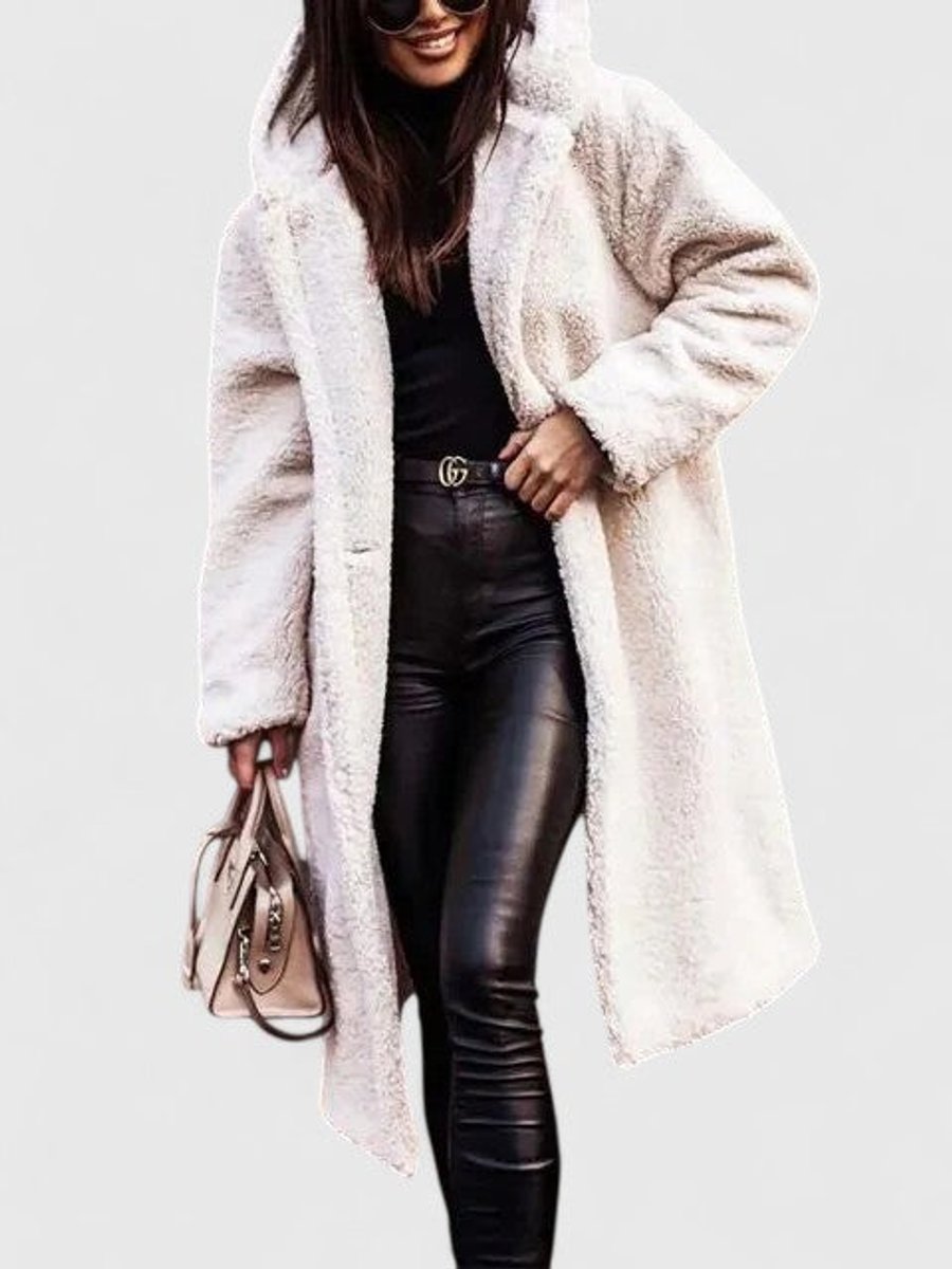 Madison | Ženska jakna oversized duga Teddy Fleece zimska jakna