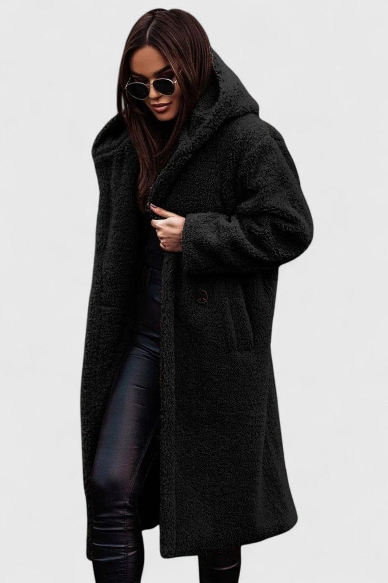 Madison | Ženska jakna oversized duga Teddy Fleece zimska jakna