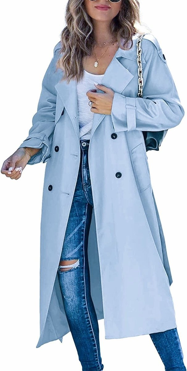 Layla | Ženski oversized dupli kaput sa pojasom