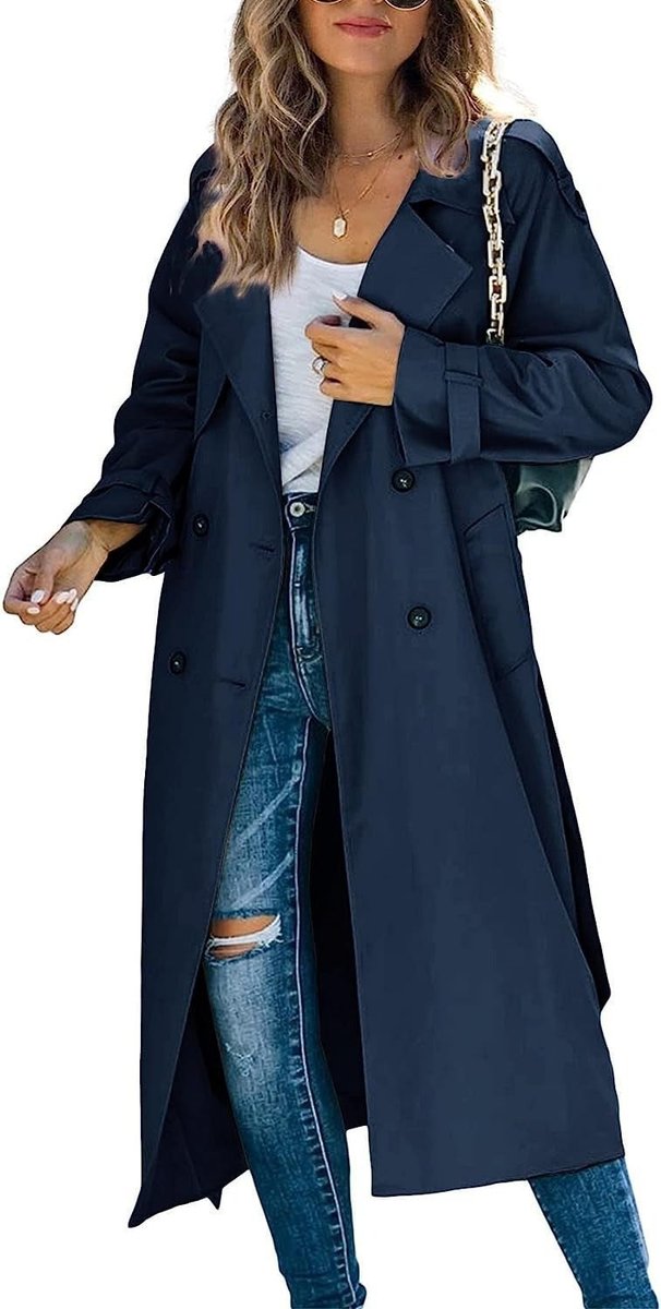 Layla | Ženski oversized dupli kaput sa pojasom