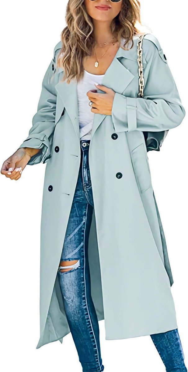 Layla | Ženski oversized dupli kaput sa pojasom