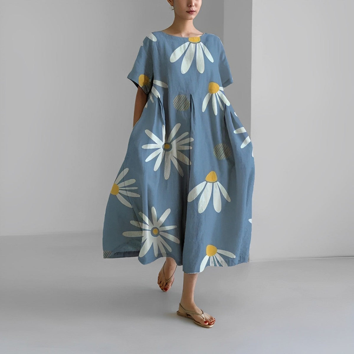 Daisy - Maxi Haljina sa Velikim Pokretom Retro